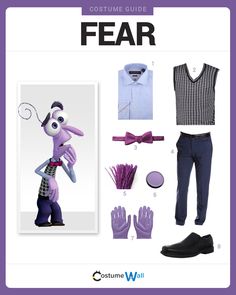 the costume guide for an animated character from inside out