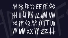 some type of graffiti font that is white and has black letters on it, all in different