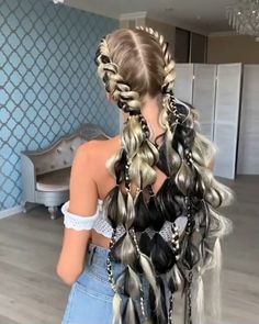 Fake Hair Braids, Mode Zendaya, Braids Tutorial, Rave Hair, Long Hair Color, Peinados Fáciles Para Cabello Corto, Hair Ponytail, Braid In Hair Extensions, Hair Ponytail Styles