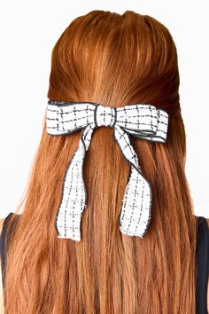 Tracey Bow - White Chic White Bow For Party, Chic Satin Bow For Spring, Chic Summer Bow, Chic Detachable Bow For Summer, White Bow With Tie Back For Spring, Chic White Bow With Ribbon, Chic White Satin Bow, Luxury Hair Accessories, Luxury Hair