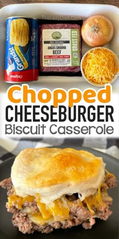 the cheeseburger has been made with canned cheesy beef and is ready to be eaten