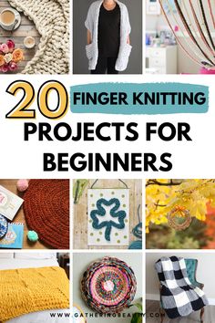 20 finger knitting projects for beginners that are easy to make and great for beginners