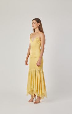 Ms. Godet Maxi Slip Dress – Stolen Stores Stolen Stores, Light Silk, Maxi Slip Dress, Chiffon Maxi Dress, Silk Chiffon, Silk Satin, Low Cut, Pre Order, One Shoulder Formal Dress