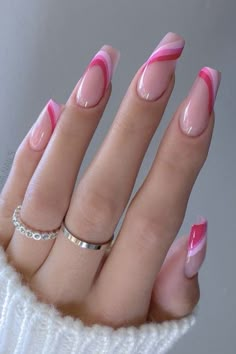 Ballerina Pink Nails, Barbie Pink Nails, Blush Pink Nails, Pretty Gel Nails, Dots Nails, Almond Acrylic Nails, Ballerina Nails