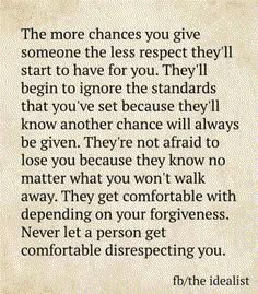 an old paper with a poem on it that reads, the more changes you give someone the less respect they'll start to have for you