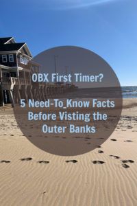 a beach with footprints in the sand and a house on the shore that says ok first timer? 5 need - to - know fact before visiting the outer banks