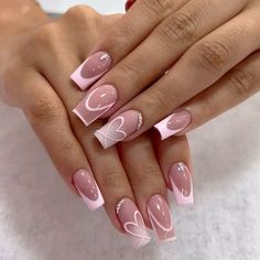 Nail Inspirations Pink, Nail Art On Acrylic Nails, Soft Gel Nail Design, Pretty Nail Art Designs Simple, Simple Gel X Nails Design, Uñas Press On, Elegant Nails Design, Nails Inspiration Baddie, Nail Ideas Acrylic Coffin