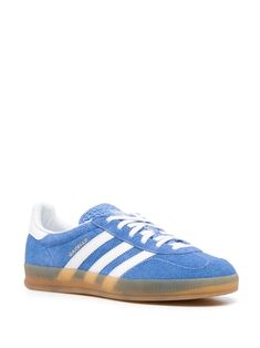 Adidas Gazelle Sneakers - Farfetch Adidas Gazelle Indoor, Round Toe Sneakers, Quoi Porter, Adidas Brand, Shoe Inspo, Aesthetic Shoes, Swag Shoes, Adidas Gazelle Sneaker, Sneakers Blue