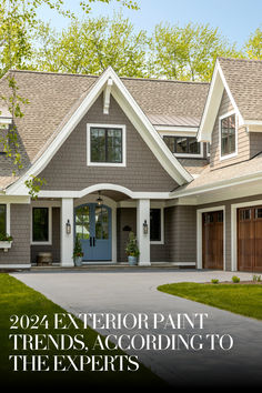 2024 Exterior Paint Trends, According to the Experts | The Scout Guide Taupe Exterior House Colors White Trim, Taupe Gray Exterior Paint Colors, Sw Tony Taupe Exterior, Exterior Paint Colors For House With Weathered Wood Roof, Popular Sherwin Williams Exterior Colors, One Color Exterior House, Ranch Home Paint Colors Exterior, Almond House Exterior, Its About Thyme Exterior