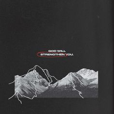 a book cover with mountains and the words god will straighten you on it's side