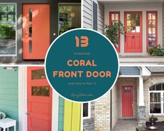 coral front door and how to paint it