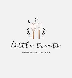 the logo for little treats homemade sweets