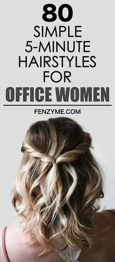 Simple Five Minute Hairstyles || Quick and Easy Hairstyles || Simple Hairstyles for Office Women || Step by Step Hairstyles for Office Women Hairstyles For Office, Five Minute Hairstyles, Hairstyles Quick, Hairstyles Simple, Dunner Wordend Haar, Easy Hairstyles Quick, Easy Hairdos, Easy Hairstyles For School