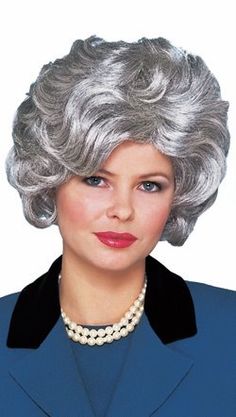 Classy Lady Silver Grey Wig - Candy Apple Costumes - Santa Claus Costumes Grease Costumes, Old Lady Costume, Silver Wigs, Australian Costume, Pirate Wench Costume, Yellow Costume, Pink Costume, Fancy Dress Outfits, Classy Lady