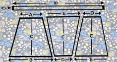 the diagram shows how to cut and sew an apron with two different sides, one for each side