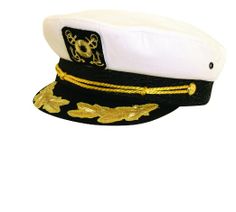 Amazon.com: Classic Nautical Captain's Hat by Dorfman Pacific (White): Clothing Captain's Hat, Captain Costume, Captain Cap, Boating Accessories