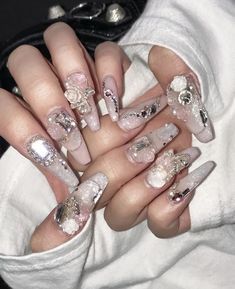 Instagram White, Fake Nails, Stylish Nails, Follow For More, Nail Inspo, Charms, Nails, On Instagram, White