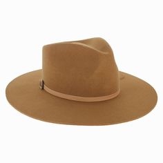 The American-made Stetson Mind's Eye captures western style in a classic silhouette with contemporary design. Hand blocked of a firm wool felt, it features a teardrop crown with a pronounced front pinch. A leather cord hat band finished with a brass Concho accent piece gives this flat brim fedora a Southwestern feel. The wide brim offers sun protection and holds its shape, wear after wear. The interior is fully lined and offers a genuine leather inner band for a comfortable fit. The Mind's Eye o Classic Brown Felt Hat With Flat Crown, Classic Brown Fedora For Fall, Adjustable Brown Fur Felt Fedora, Brown Fur Felt Hat With Flat Crown, Brown Fedora For Formal Occasions In Fall, Formal Brown Hat Bands For Fall, Formal Brown Hat Band For Fall, Adjustable Brown Wool Fedora, Brown Fur Felt Hat Band For Ranch