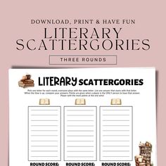 the library scatterer book list is shown in black and white with pink background