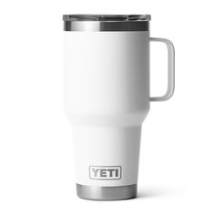 a white yeti travel mug on a white background