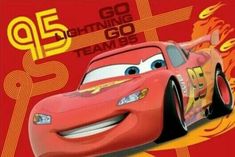 the character from cars is shown in this poster