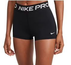 Nike Women's Pro 3” Shorts Nike Pro Girls' Dri-FIT Shorts The Nike Pro Shorts are made with stretchy, sleek and supportive fabric that wicks sweat to help you stay dry and comfortable during your workout. This product is made with at least 50% recycled polyester fibers. Features Body-hugging feel Medium support Mid-rise Dri-FIT technology keeps you dry and comfortable Available in YOUTH & ADULT sizes, Matte print Youth Sizing: Size XS S S+ M M+ L L+ XL Numeric Size 6 - 7 8 - 9 8 - 9 Plus 10 - 12 10 - 12 Plus 14 - 16 14 - 16 Plus 18 - 20 Age 7 - 8 8 - 10 8 - 10 10 - 12 10 - 12 12 - 13 12 - 13 13 - 15 Height (in) 48 - 50 50 - 54 50 - 54 54 - 57 54 - 57.5 57 - 61 57.5 - 61.5 61 - 65 Chest (in) 25.5 - 27 27 - 29 29 - 32 29 - 31 32 - 34.5 31 - 33.5 34.5 - 38 33.5 - 36.5 Waist (in) 23.5 - 24 24 Nike Pro Biker Shorts, Nike Pros Different Colors, Nike Boxers Women, Women’s Nike Clothes, Black Nike Pro Shorts Outfit, Nike Pro Shorts Black, Black Nike Pro Shorts, Nike Spandex Shorts Volleyball, Nike Pro Top