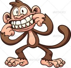 a cartoon monkey with big teeth - animals characters