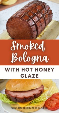 smoked bologna with hot honey glaze is an easy and delicious side dish