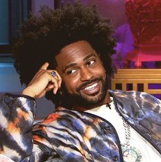 Big Sean. Afro. Twist Hair Men, Black Hair Afro, Hair Twists Black, Natural Hair Men, Big Afro