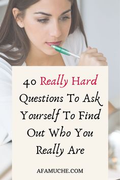 Hard Questions To Ask, 40 Questions, Deep Questions To Ask, Questions To Ask Yourself, Personal Growth Motivation, Hard Questions, Deep Questions, Self Confidence Tips, Journal Writing Prompts