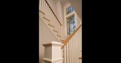 the stairs in this house have been painted white