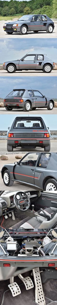 four different views of the back end of a car, from top to bottom and below