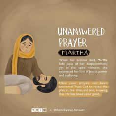 an image of a man and woman with the words unanswered prayer