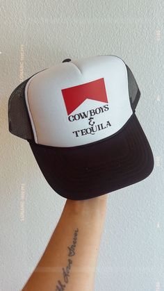 COWBOYS & TEQUILA trucker hat  message to customize color Sublimation Hats, Cody Johnson Concert, Bling Hats, Short Sayings, Cody Johnson, Country Stuff, Nails Today, Quality Hats