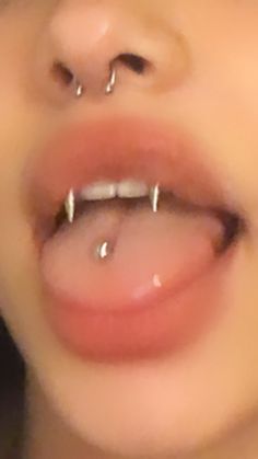 piercings
septum piercing 
smiley piercing 
tongue piercing Medusa Piercing, Piercing Cartilage, Edgy Jewelry