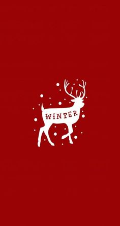 a deer with the word winter written on it