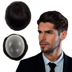 ad eBay - Natural Black Toupee for Men Human Hair Piece Full PU Straight Male Wig System - Buy Now, click the link (eBay) Man Bun Wigs, Men Wigs Lace, Gorgeous Men Wigs & Hair Extensions, Human Hair Pieces, Professional Hairstylist, Wigs Hair Extensions, Remy Human Hair, Perm, Hair Piece