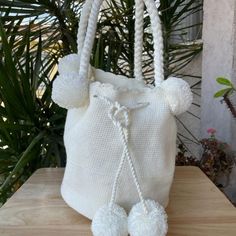 Authentic Handmade Colombian "Wuyuu Mochila" Bag White Color Directly From Colombia Only One In This Color Available White Bohemian Bucket Bag For Everyday, Everyday White Bohemian Bucket Bag, White Bohemian Bucket Bag, White Bohemian Bucket Bag For Travel, White Crochet Bucket Bag With Adjustable Strap, Bohemian White Crochet Bag With Large Capacity, White Bohemian Crochet Bag With Large Capacity, Casual White Hobo Bag With Double Handle, Casual Handmade Bucket Bag In Pouch Shape