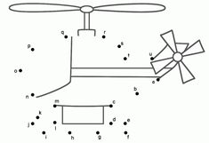 the diagram shows how to draw a helicopter