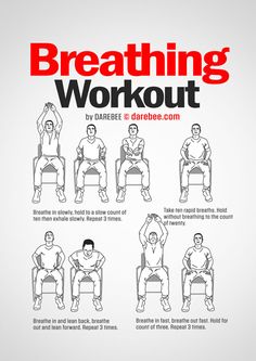 a poster with instructions on how to do a breathing workout