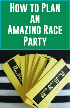 how to plan an amazing race party with free printables from the planner girl