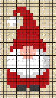 a cross stitch pattern with a santa claus face on it's chest and hands