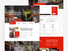 the website is designed to look like it has many different features and colors, including red accents