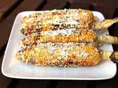 grilled corn on the cob with parmesan cheese