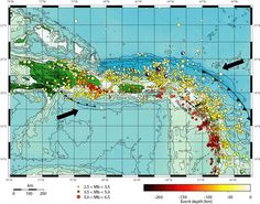 a map shows the location of different areas in the earth's atmosphere, including land and water