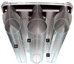 an image of some kind of structure that is in the air and has three different sections labeled