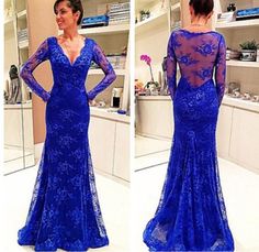 Blue Lace Prom Dress, Royal Blue Evening Dress, Royal Blue Suit, Mermaid Prom Dresses Lace, Royal Blue Prom Dresses, Dress Item, Long Sleeve Dress Formal, Evening Party Gowns, Lace Prom Dress