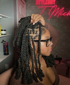 Faux Locs Hairstyles, Braided Hairstyle, Trendy Hairstyle, Hair Twist Styles, Hair Done, Pretty Braided Hairstyles