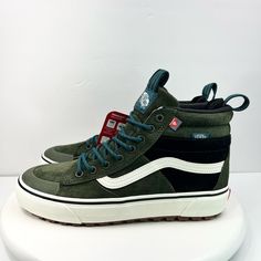 Vans Sk8-Hi Mte-2 Utility Grape Leaf Hiking Shoes Green Size Mens 7.5 Wmns 9. No Box. Fast Shipping!! High-top Sneakers With Laces For Outdoor Activities, Urban Skate Shoes With Laces For Outdoor, Winter High-top Sneakers For Outdoor With Laces, Winter Outdoor Sneakers With Laces, Sporty Hiking Boots By Vans, Urban Style Hiking Boots With Round Toe, Lace-up High-top Sneakers For Hiking, Round Toe Hiking Sneakers With Laces, Hiking Sneakers With Round Toe