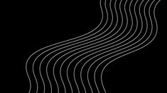 an abstract black and white background with wavy lines in the shape of a wave on top of each other